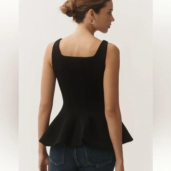 By Anthropologie Seamed Scuba Corset Tank